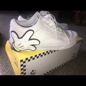 White Disney old skool vans